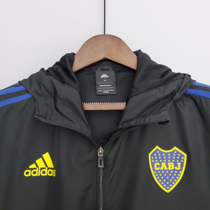 Corta Vento Boca Juniors Preto e Azul