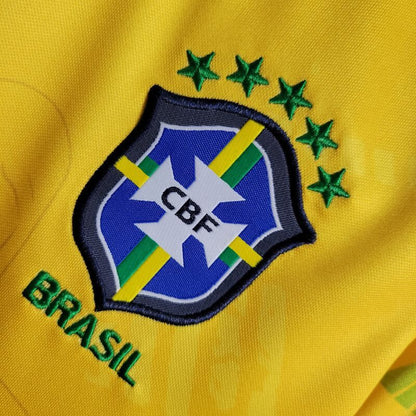 Camisa Feminina Brasil Amarela Cristo Redentor