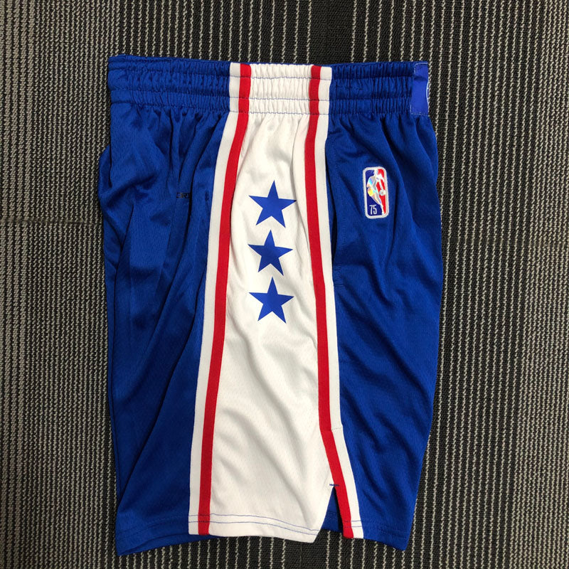 Short NBA Philadelphia 76ers Icon Edição 75 anos 21/22 Azul