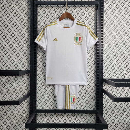 Kit Adidas Itália 125 Anos - 2023/24 Infantil