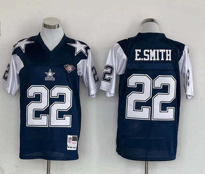 Jersey Dallas Cowboys Mitchell & Ness Throwback Azul