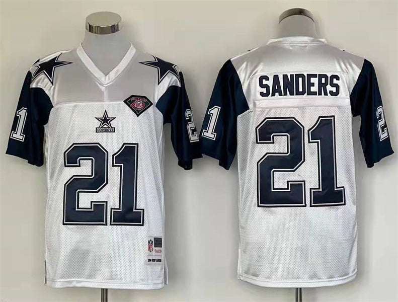 Jersey Dallas Cowboys Mitchell & Ness Throwback Branca