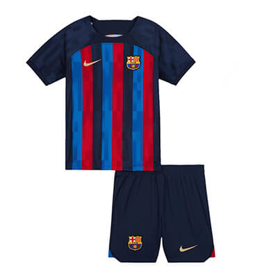 Kit infantil Barcelona I 22/23 Unissex - Azul