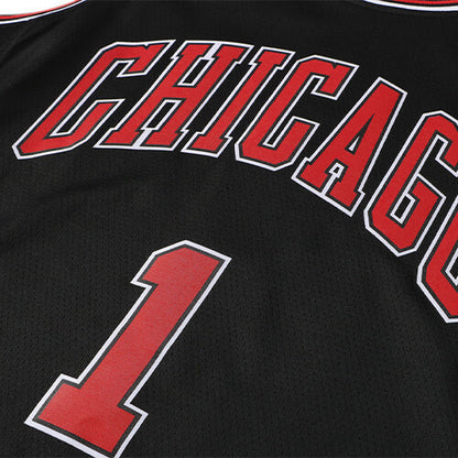Regata NBA Chicago Bulls Rose nº1  Masculina - Preto