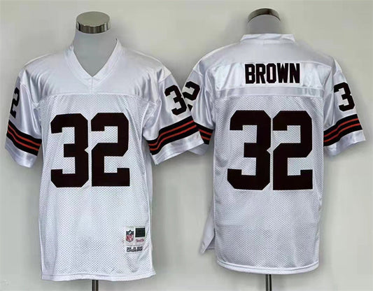 Jersey Cleveland Brown Mitchell & Ness Throwback Branca