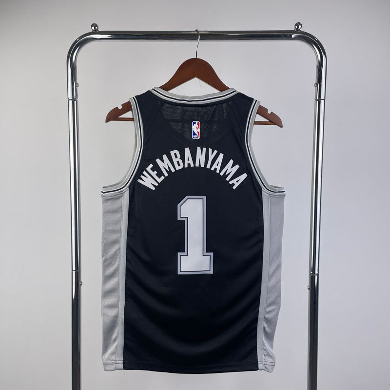 Regata NBA San Antonio Spurs 23/24 Victor Wembanyama Preta