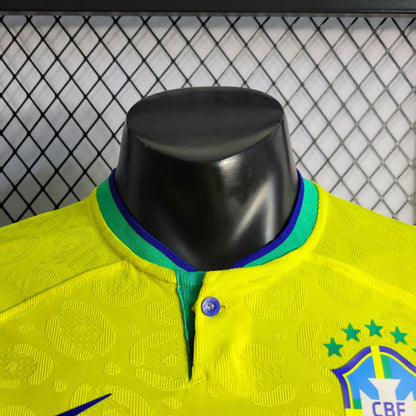 Camisa Amarela Brasil Copa do Mundo 2022 Modelo Jogador