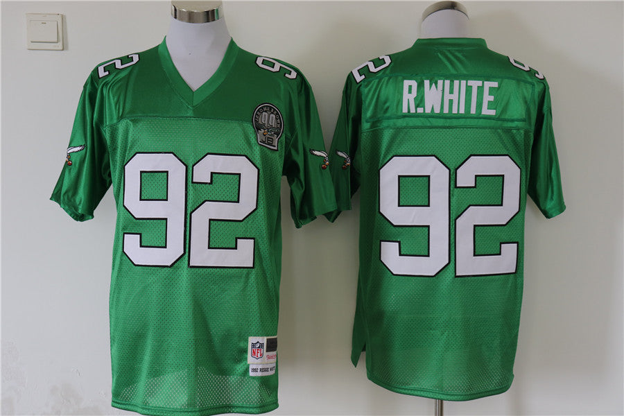 Jersey Philadelphia Eagles Mitchell & Ness Throwback Verde