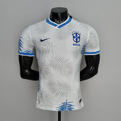 Camisa Brasil Branca Folhas Modelo Jogador