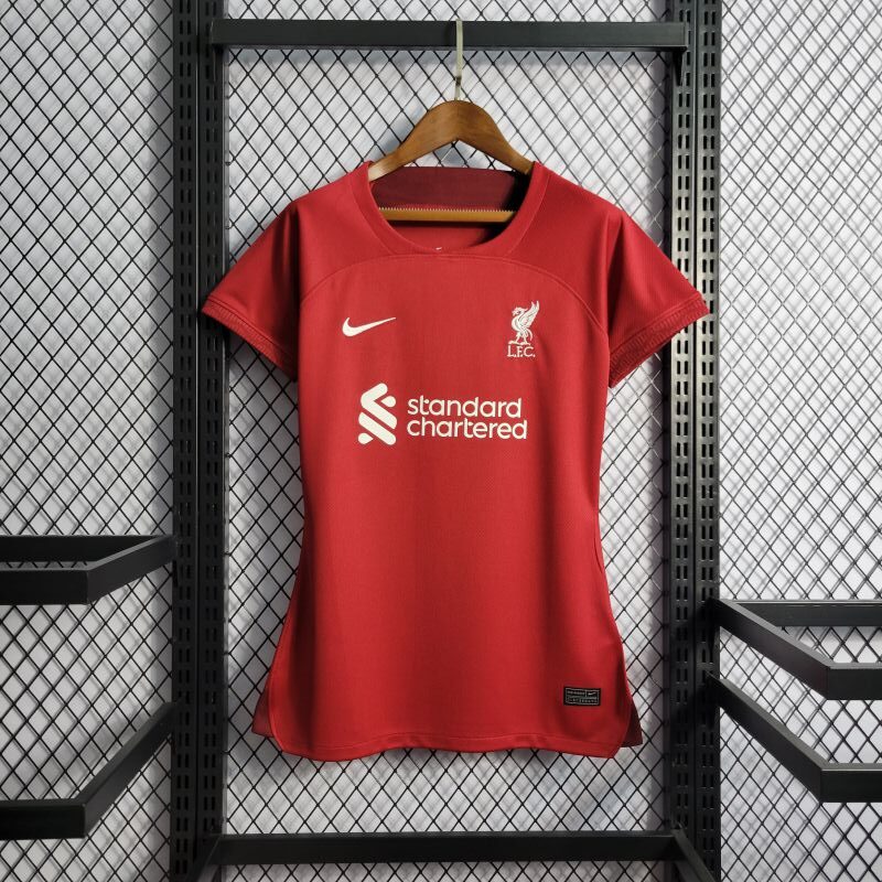 Camisa Feminina Vermelha Home Liverpool 22/23