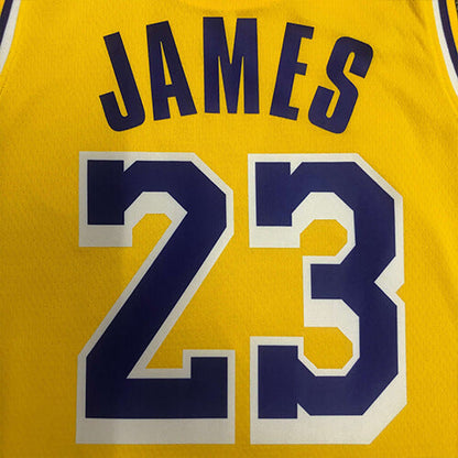 Regata NBA Los Angeles Lakers James n°23  Masculina - Amarelo+Roxo