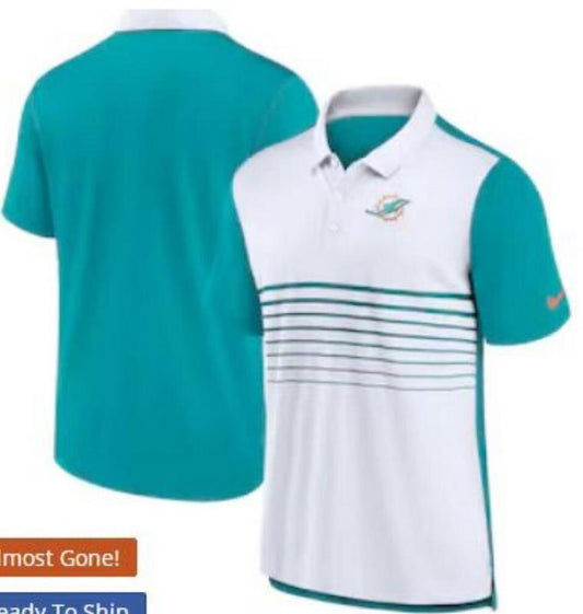Camisa Polo Nike Miami Dolphins - Branca/Verde