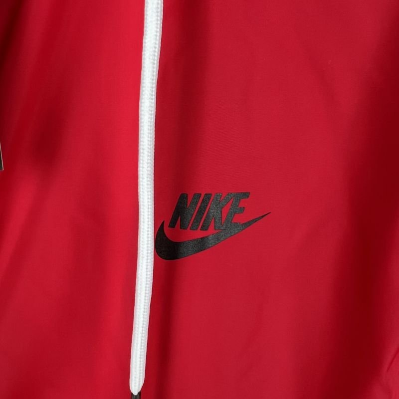 Corta Vento Preto Nike Vermelho x Branco
