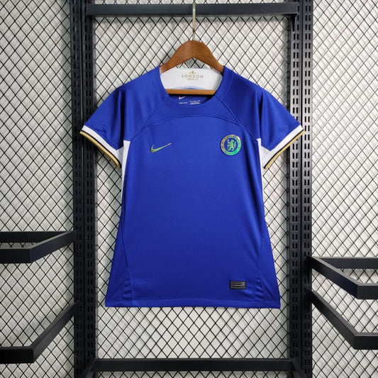 Camisa Feminina Azul Home Chelsea 23/24