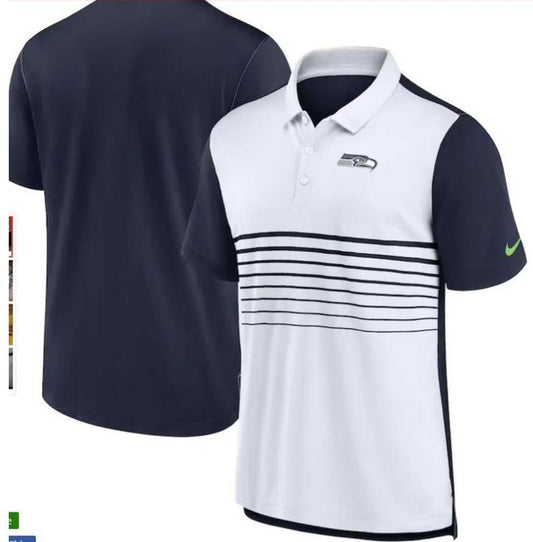 Camisa Polo Nike Seattle Seahawks - Branca/Azul
