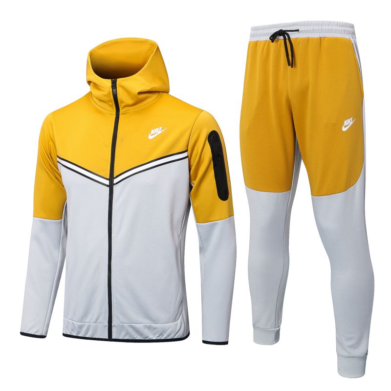 Conjunto Nike Tech Fleece Amarelo e Cinza