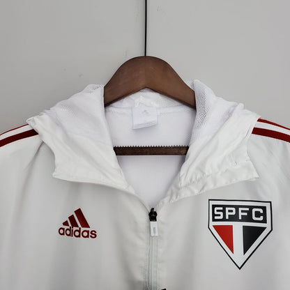 Corta Vento São Paulo Branco e Vermelho