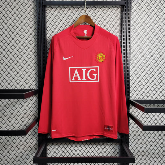 Manchester United RETRO Long Sleeve Home 2007/08