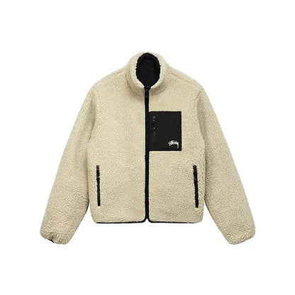 Jaqueta Stussy 8 Ball Sherpa Dupla Face