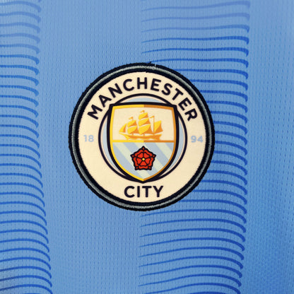 Kit Infantil Manchester City I 23/24 Unissex - Azul+Branco