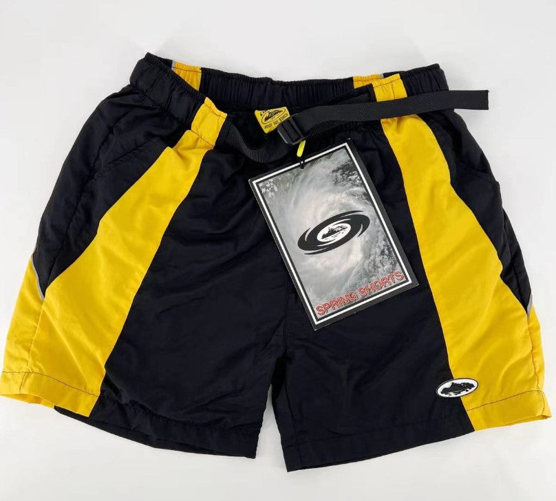 Corteiz Spring Shorts Black/Yellow