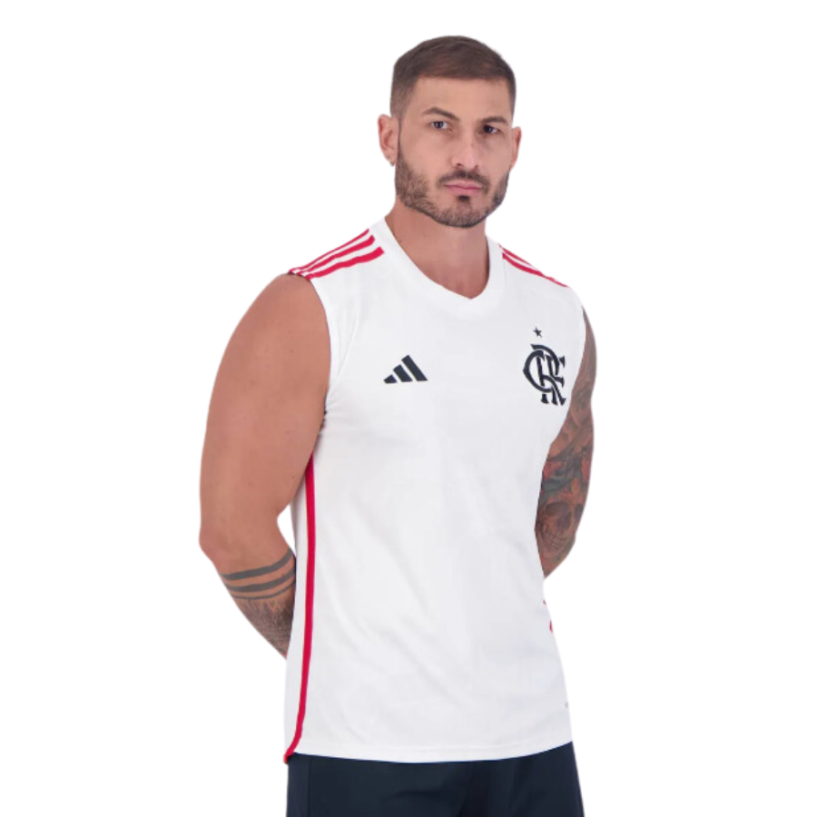 Camisa Regata Flamengo Reserva 24/25 - Adidas Torcedor Masculina