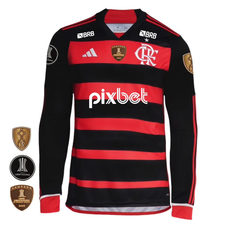 Camisa Manga Longa Flamengo Titular 24/25 - Adidas