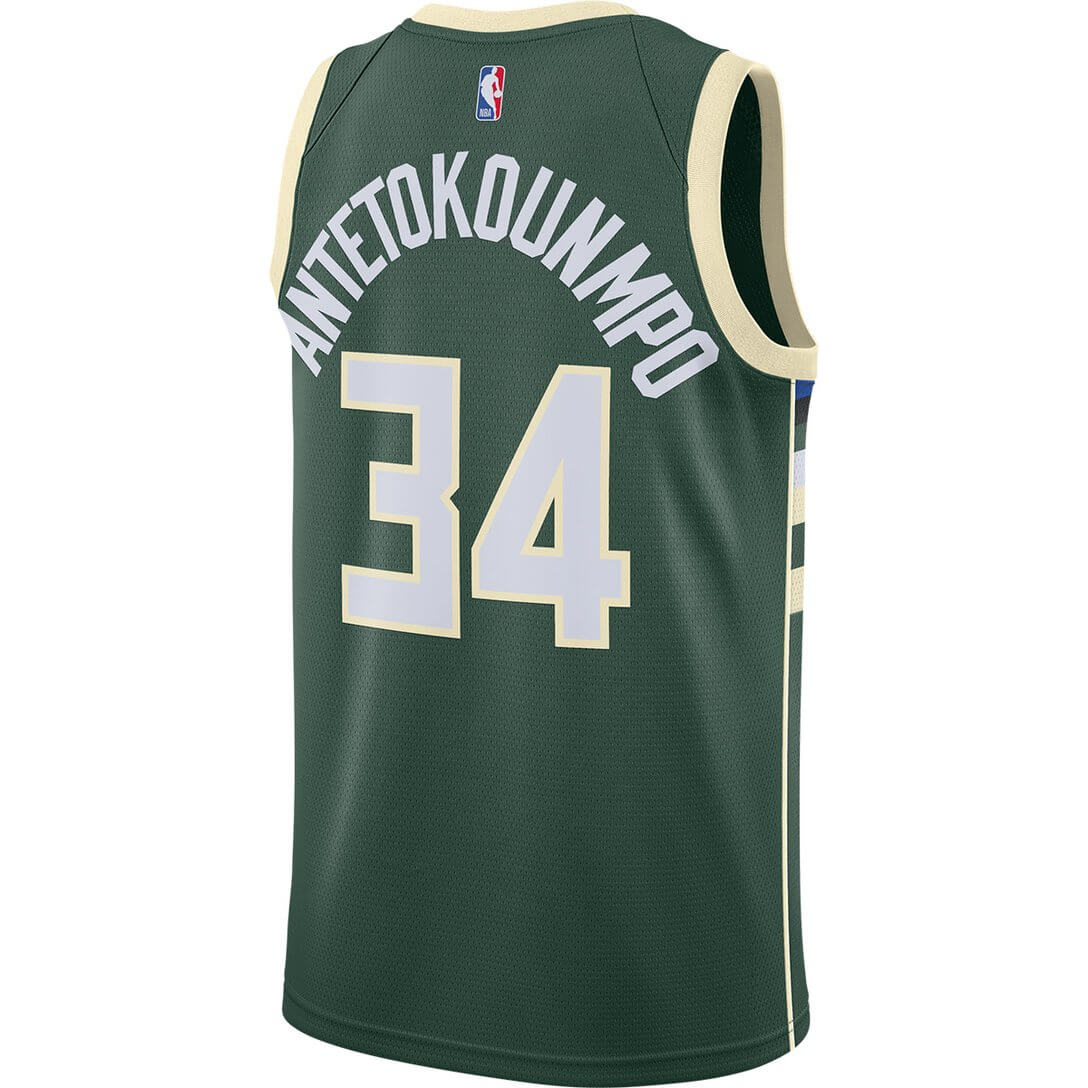 Regata NBA Milwaukee Bucks Giannis Antetokounmpo Icon Edition Maculina - Verde