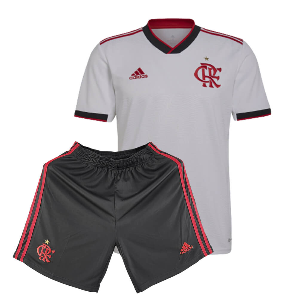 Kit Infantil Flamengo II 22/23 Unissex - Branco+Preto