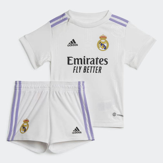 Kit Infantil Real Madrid 22/23 Unissex - Branco
