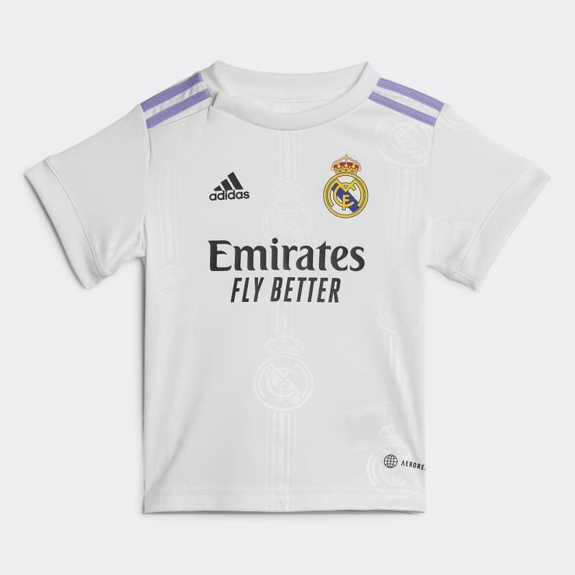Kit Infantil Real Madrid 22/23 Unissex - Branco