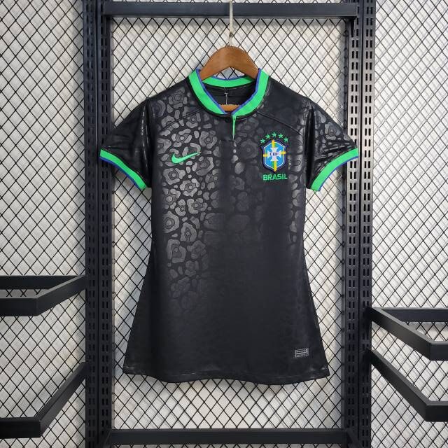 Camisa Feminina Preta Brasil Copa do Mundo 2022 - Concept