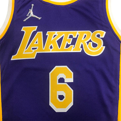 Regata NBA Los Angeles Lakers James n°6  Masculina -Roxo+Amarelo