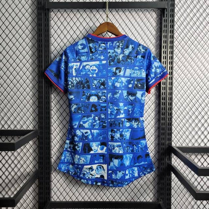 Camisa Feminina Azul Anime Japão