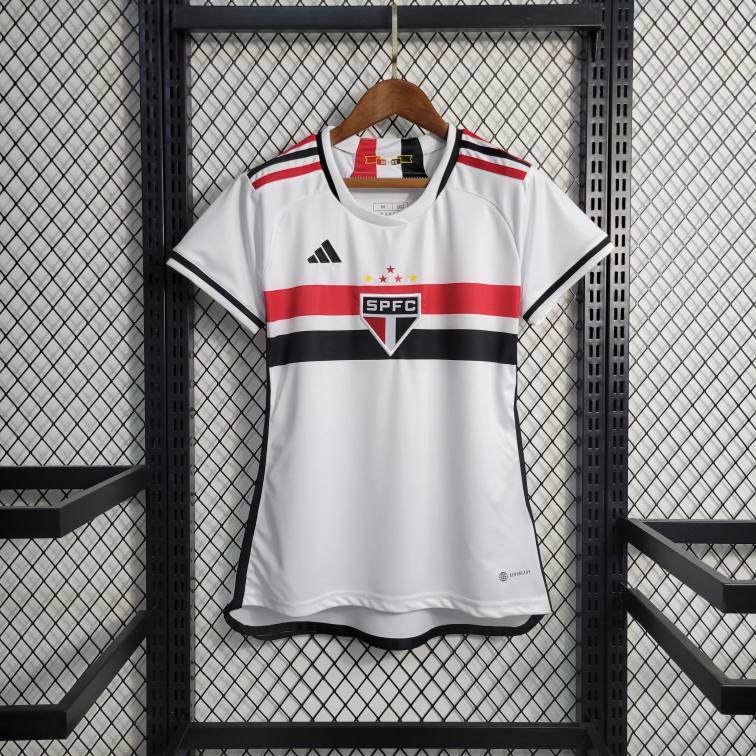 Camisa Feminina Branca São Paulo Home - 23/24