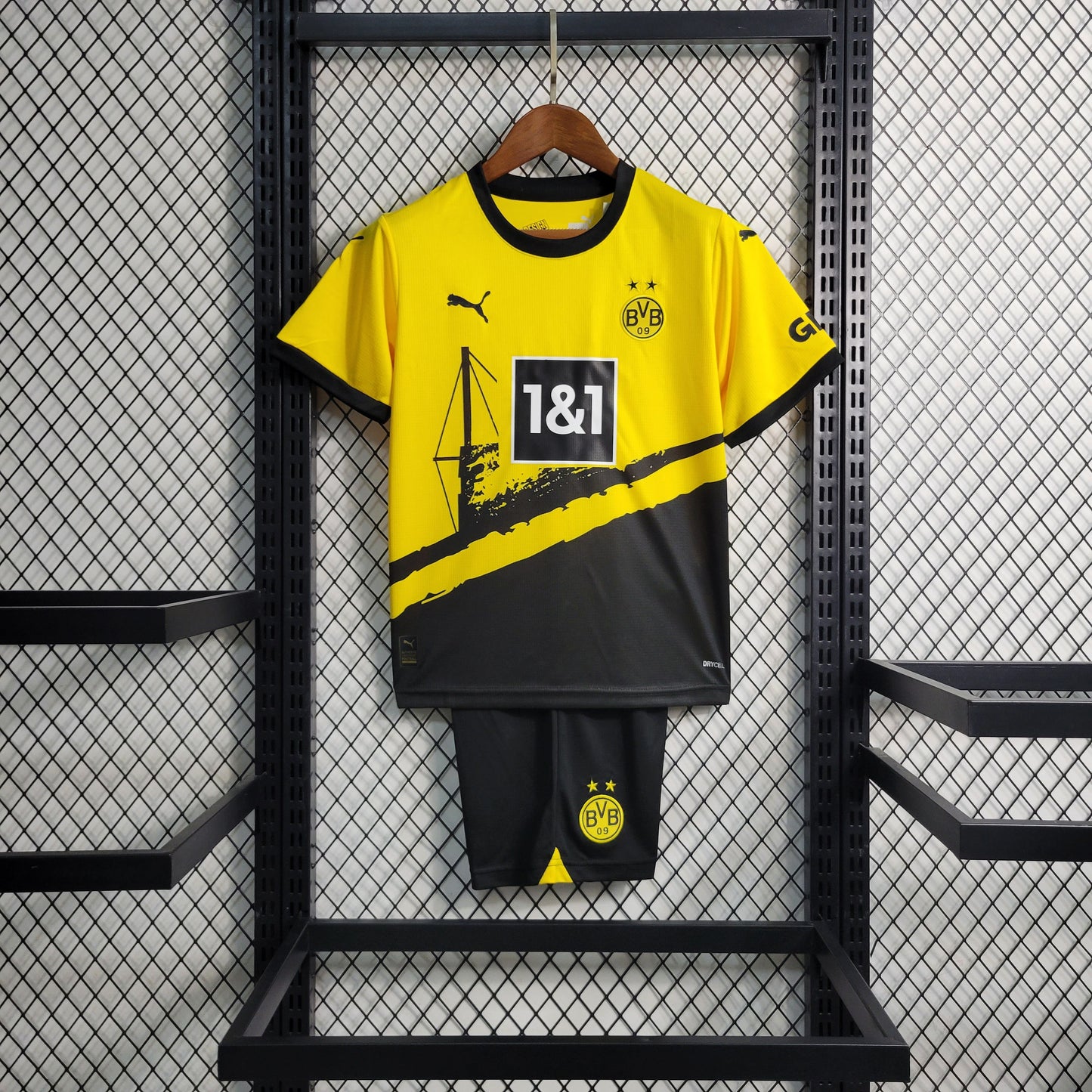 Kit Puma Borussia Dortmund I - 2023/24 Infantil