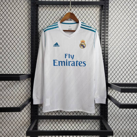 Camisa Manga Longa Branca Retro Real Madrid 16/17