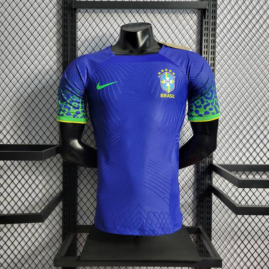 Camisa Azul Brasil Copa do Mundo 2022 Modelo Jogador