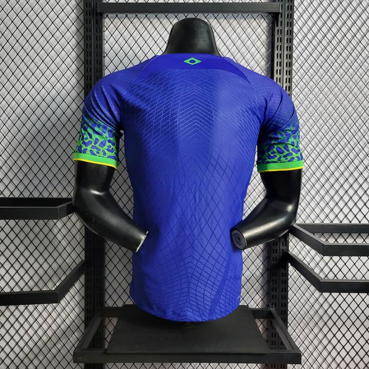 Camisa Azul Brasil Copa do Mundo 2022 Modelo Jogador
