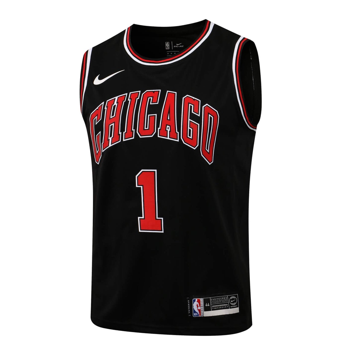 Regata NBA Chicago Bulls Rose nº1  Masculina - Preto