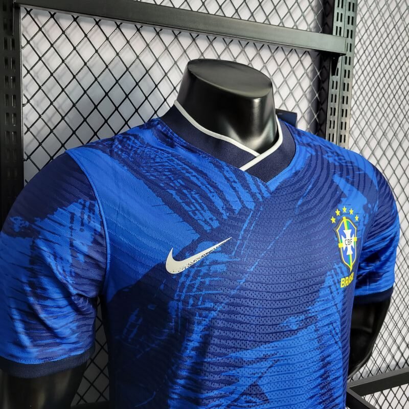 Camisa Brasil Azul Concept Modelo Jogador