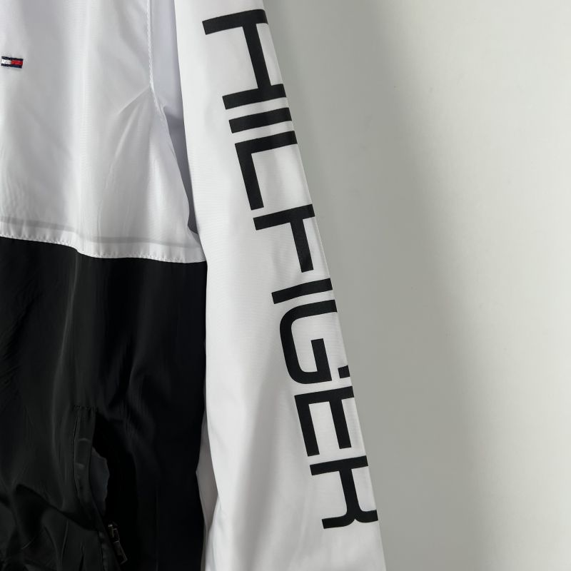 Corta Vento Tommy Hilfiger Branco e Preto