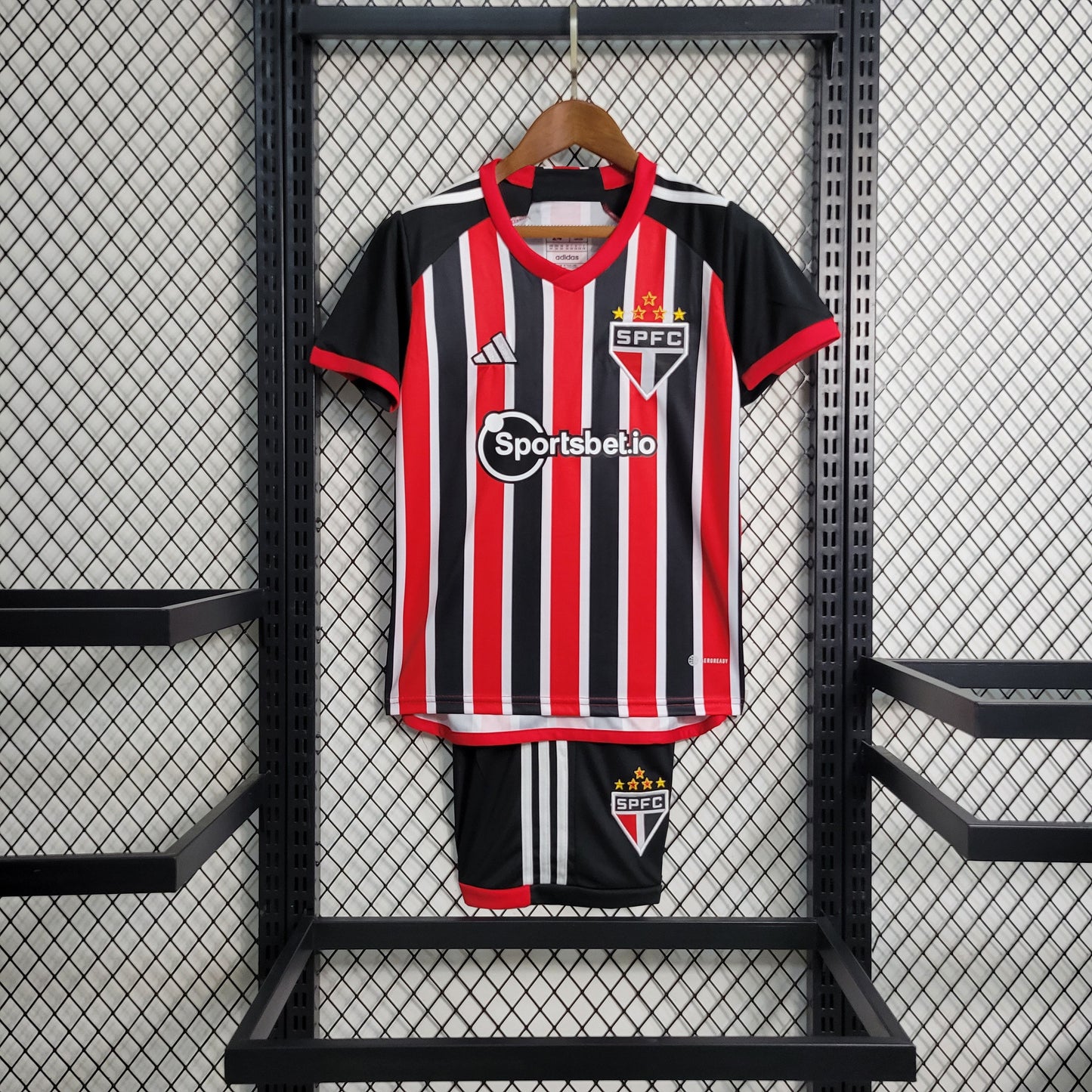 Kit Adidas São Paulo I - 2023/24 Infantil