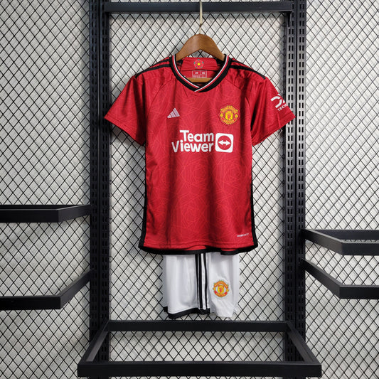 Kit Adidas Manchester United I - 2023/24 Infantil