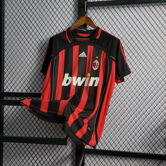 Camisa Rubro Negra Retro Teamgeist Milan 06/07