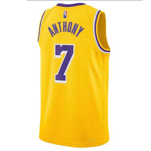 Regata NBA Los Angeles Lakers Anthony n°7  Masculina - Amarelo+Roxo