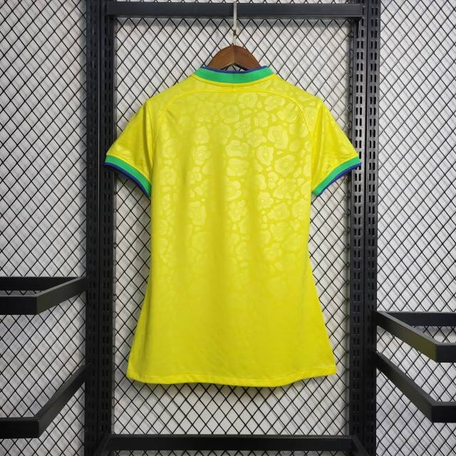 Camisa Feminina Amarela Brasil Copa do Mundo 2022