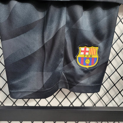 Kit Nike Barcelona Goleiro Preto - 2023/24 Infantil