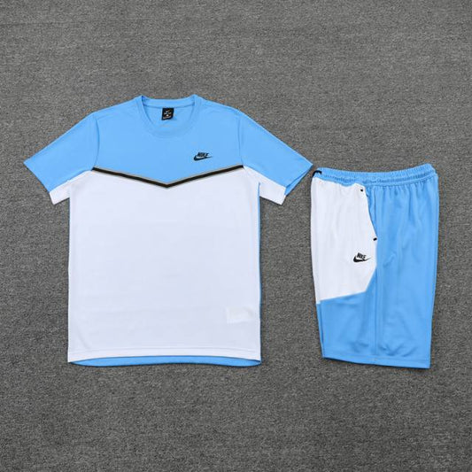 Kit Camisa e Short Nike Azul e Branca