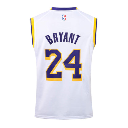 Regata NBA Los Angeles Lakers  Bryant n°24  Masculina - Branco+Amarelo